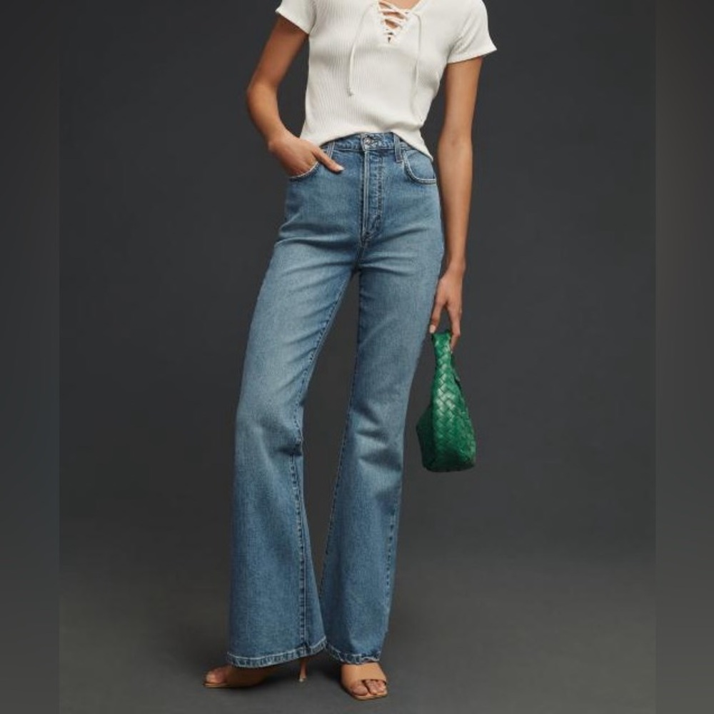 Favorite Daughter Valentina High-Rise Flare Jeans in studio (petite) size 26